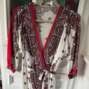 Zara Paisely print wrap dress